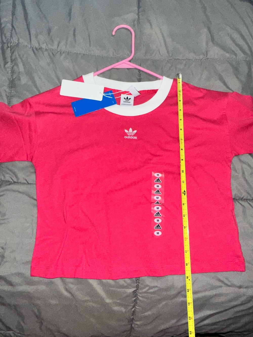Adidas Pink Short Sleeve Ringer Tee - Picture 6 of 10